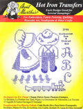Aunt Martha's Hot Iron Embroidery Transfer 3795 Sunbonnet Sue & Overall Bill