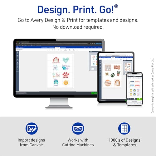Avery Printable Heat Transfer Paper for Light Fabrics, 8.5" x 11", Inkjet Printer Compatible, 6 Sheets of Iron On Transfer Paper, Great for Custom Shirts, Uniforms, Gifts, and More (3271) - size: 8.5"x11", style: 6 transfers