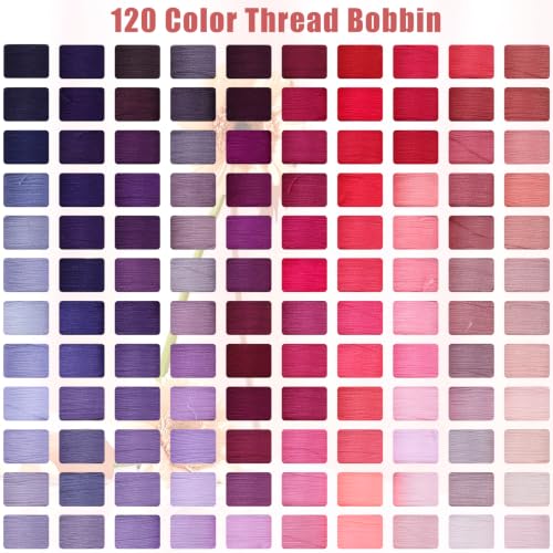 120 Pcs Pre-Wound Bobbins Sewing Thread 120 Colors (Pink) - color: Pink