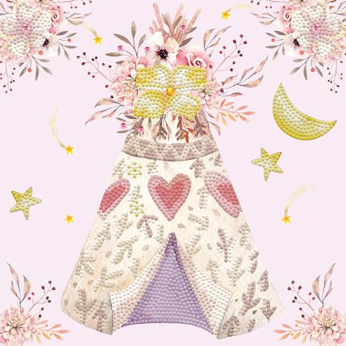 DIAMOND DOTZ Dreamy Tee Pee Home Diamond Painting Kit for Adults with Gems - color: Dreamy Tee Pee