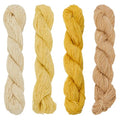 FREEBLOSS 4 Pcs Sashiko Thread 100M x 4 Colors Cotton Embroidery Floss 3 Stranded Yellow Embroidery Threads Japanese Quilting & Sewing Thread for Sashiko Kit Supplies - color: Yellow