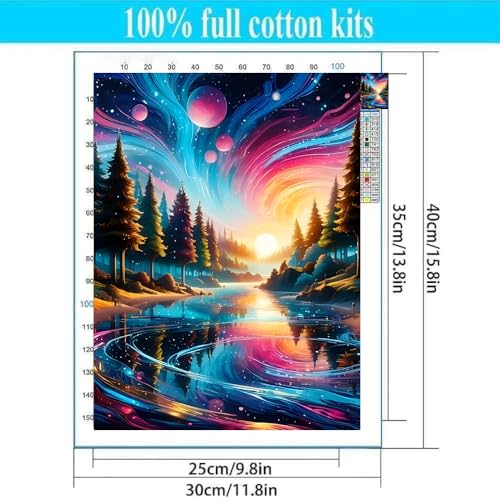 Lzyueyuan Landscape Stamped Cross Stitch Kits for Beginners,Needlepoint Counted Cross Stitch Kits for Adults,Easy Prestamped Pattern Needlepoint Kit Crafts for Home Decor Gifts11.8X15.7in - color: Cross Stitch-0125-2