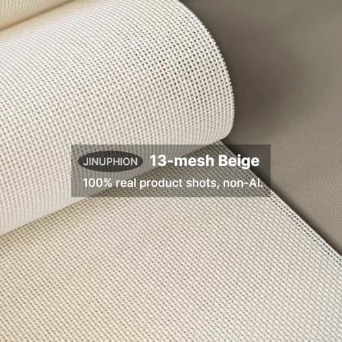 Needlepoint Canvas, 13-Mesh, 20" X 17", Beige Needlepoint Canvas Embroidery Blank Cloth - color: Beige 13-mesh