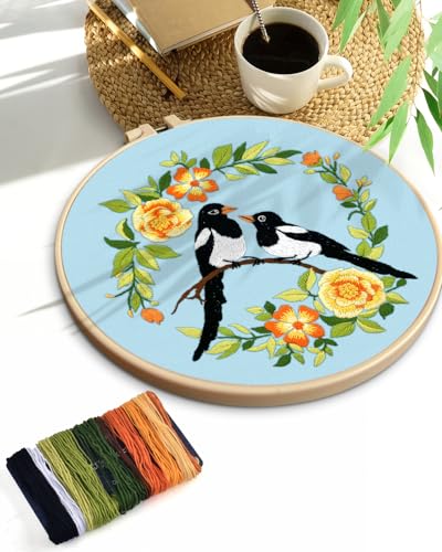 TINDTOP Embroidery Kit for Beginners Adult, Bird Embroidery Kit - color: Bird