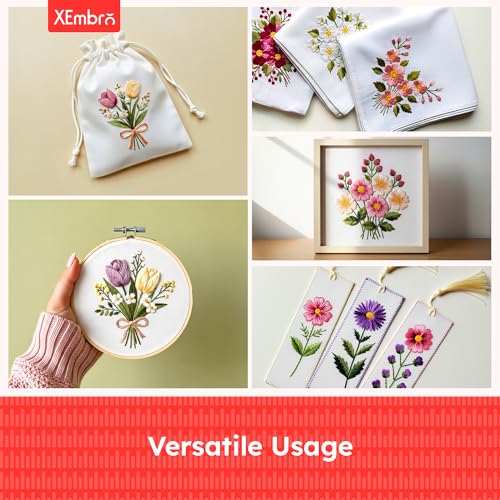 12 PCS Embroidery Fabric, Pre-Cut White Cotton Embroidery Cloth Fabric for Home Decoration & Sewing DIY Crafts (5.9 Inch x 5.9 Inch) - color: White, size: 5.9 x 5.9 inch