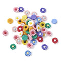 Beadthoven 200Pcs 15mm Flatback Resin Sunflower Cabochons Undrilled Floral Cameo Charms for Jewelry Embellishment Scrapbooking Supplies Mixed Color - color: 0Sunflower-Mixed 200pc#15mm