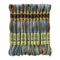Magical Color Variegated Cross Stitch Thread Color Variations Embroidery Floss Pack, 8.7-Yard, Paris, Pack of 12 Skeins