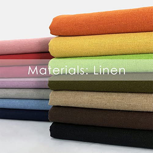 Linen Embroidery Fabric 20 by 62-Inch Coffee - color: Coffee
