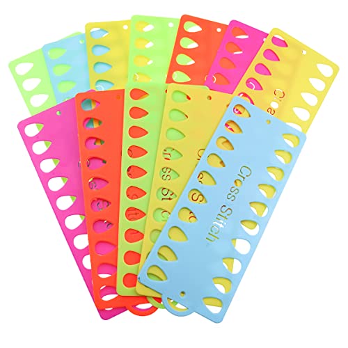 12 Pack Embroidery Floss Organizer,Cross Stitch Supplies Needlework Thread Holder Storage Tool 20 Positions Sewing Tools for Thread Craft DIY Sewing Storage (Mixcolor)