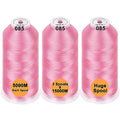New brothread Huge Spools Embroidery Machine Thread -3xPink - color: 3xPINK