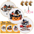 COCOMOX Embroidery kit for Beginners, Halloween Hand Craft Gift - color: Halloween pattern