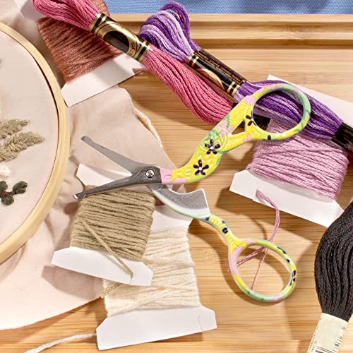 JubileeYarn TSA Compliant Rounded Embroidery Craft Stainless Steel Stork Scissors - Small Yellow - 1 Unit - color: Small Stork Yellow, size: 1 Unit