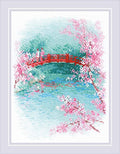 RIOLIS 1745 Sakura. Bridge Counted Cross Stitch Kit 7.09 x 9.45 in - style: Sakura. Bridge 1745