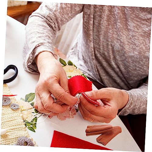 10 Pairs Leather Nail Tools Needle Felting Protectors Wood Carving Gloves Knitting Thimble Kits for Sewing Leather