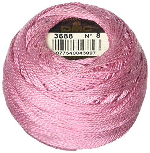 DMC 116 8-3688 Pearl Cotton Thread Balls, Medium Mauve, Size 8