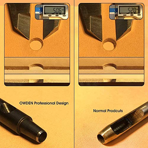 OWDEN Professional 13 Pcs Leather Hole Punch Set, Slim Style.1.0-12MM