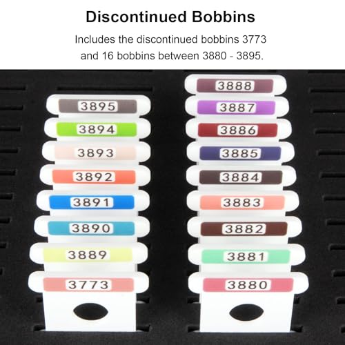 500 Pcs Acrylic Embroidery Floss Bobbins with Numbers & Color - style: No foam inserts