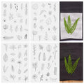 Magibeads 80 Patterns Leaf Plant Flower Water-Soluble Embroidery Patterns Stick and Stitch Spring Summer Floral Tear Away Embroidery Paper Wash Away for Hand Sewing Beginners Starts Adult - color: Leaf