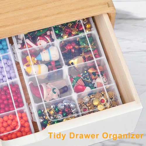 2 Pack 8 Grids Bead Organizer and Small Parts Storage Tackle Boxes