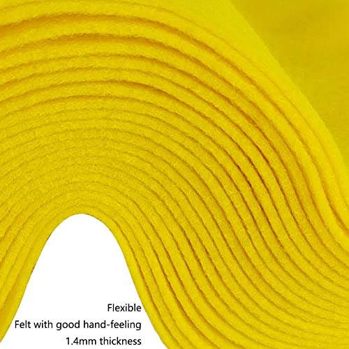 Jtnohx Soft Light Yellow Felt Sheets Flexible Felt Fabric for Crafts 12" - color: Light Yellow