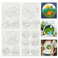BENECREAT 4Sheets 17Pcs Water Soluble Embroidery, 11.7x8.3inch Camping Forest Pattern Transfers Water Soluble Stabilizer for Embroidery Stick and Stitch Embroidery Designs - style: Camping Forest
