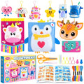 Felt Sewing Crafts for Kids Ages 4-12, 10 DIY Projects Kids Sewing Kit - color: animal organizers felt sewing kits