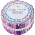 Threadart Purple Prints Jelly Roll - 40 Precut 2.5" Cotton Strips - color: Purple Prints