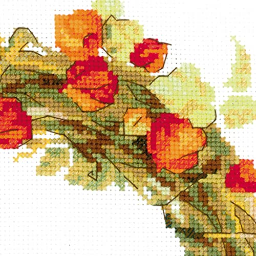 RIOLIS 1537 Wreath with Wheat Counted Cross Stitch Kit 11.75 x 11.75 in