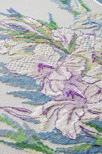 RIOLIS 2297 White Gladioli Counted Cross Stitch Kit 8.25 x 11.75 in