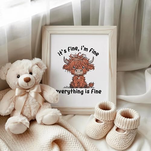 HKLIOPU Stamped Cross Stitch Kits - Highland Cow Embroidery Starter Kit for Adult Beginners, 11CT Needlepoint Cross-Stitch Patterns Dimensions Kit Arts and Crafts 11.8x11.8 inch - color: USL-147