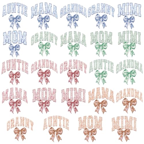 24 Pcs Bows Bows DTF Transfers Ready to Press - style: Bow