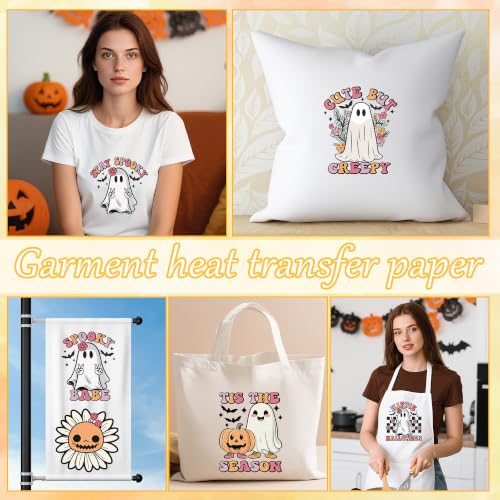 Retro Ghost Halloween Iron on Transfers 20 Pcs - color: Retro Ghost Halloween