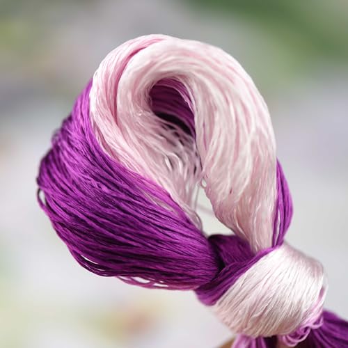 Natural 100% Mulberry Handmade Embroidery Silk Thread Silk Floss (65) - color: 65