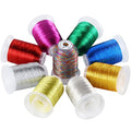 New brothread 9 Basic Colors Metallic Embroidery Machine Thread Kit - color: 9 Metallic Colors -1