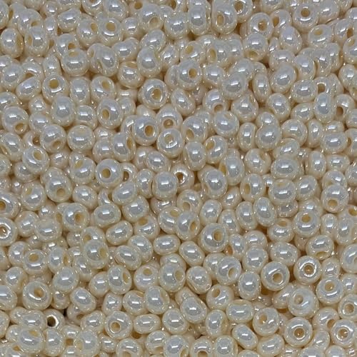 Czech 6/0 Glass Seed Beads 20 Grams 280 Pcs (Cream) - color: Cream
