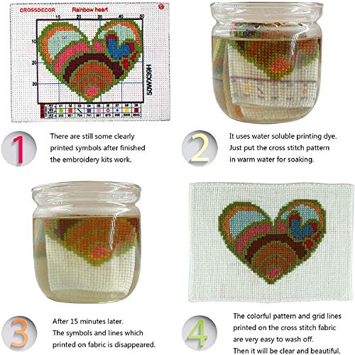 Dimensean Stamped Cross Stitch Kits Full Range of Embroidery Patterns Starter Kits for Beginners Adult DIY Cross Stitches Needlepoint Kits 11CT-Auspicious Phoenix 17.7x17.7 inch - color: Pattern Style 02