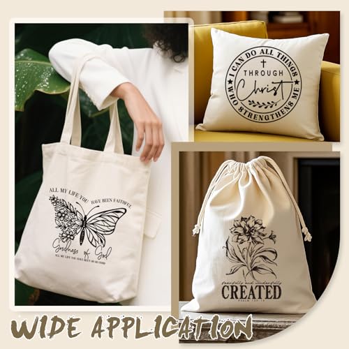 Dazoratix Christian Iron on Transfers - 20 Sheets Bible Verse DTF Ready to Press Heat Patches Boho Religious Faith Quotes Vinyl Stickers Decals for T Shirts Clothes Pillow Bag Hat Appliques DIY Crafts - style: Bible Verse
