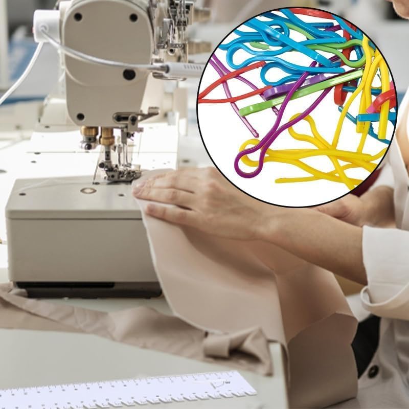 100 PCS Bobbin Holder – Colorful Bobbin Clips for Sewing Machine Accessories, Spool Organizer and Embroidery Supplies