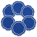 Linen Coasters for Drinks, Set of 6, 6 inch, Royal Blue - color: 1251 - Royal Blue, size: 6 inches