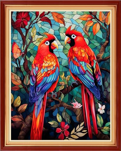 Artvxeay Stamped Cross Stitch Kits - Embroidery Kits for Beginners Cross Stitch Kits for Adults 11 CT Printed Patterns Needlepoint Kits - (Colorful Parrot 16x20 inch) - color: Colorful Parrot 16x20 inch