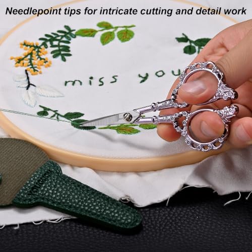 YOUGUOM Embroidery Scissors with Cover, Small Sewing Scissor - color: Purple