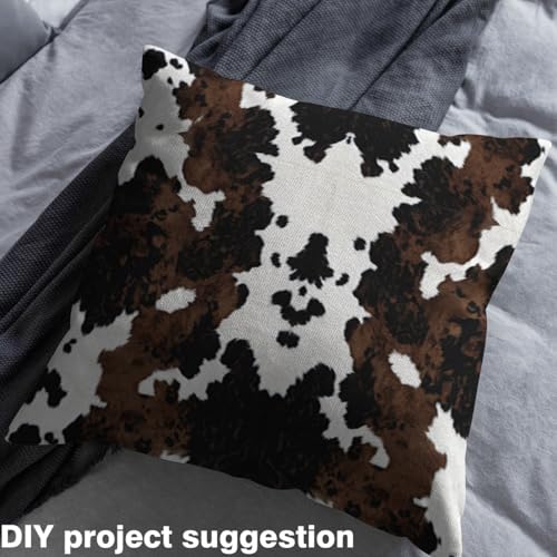 Cowhide Patterns Farmhouse Style Decorative,Highland Cattle Cow Skin Print Fabric by The Yard,Brown White Animal Theme Fabric for Home Decor,1 Yard,36" L x 59" W - color: Multi 02, size: 1 Yard
