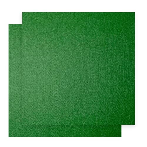 12" x 12" Felt Fabric Sheets for Crafts, Squares Felt Fabric Sheets, 1mm Thick, Non-Woven Felt Paper for DIY Sewing Craft, 2pcs (Green) - color: Christmas Green