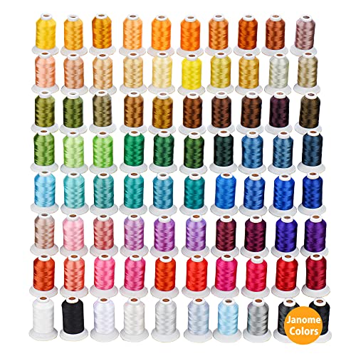 Simthread Polyester Embroidery Thread, 80 Spools Embroidery Machine Threads