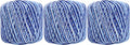 ThreadArt 100% Cotton Crochet Thread Size 10, Variegated Denim Blues - color: VARIEGATED DENIM BLUES, size: SIZE 10 - 3 PACK