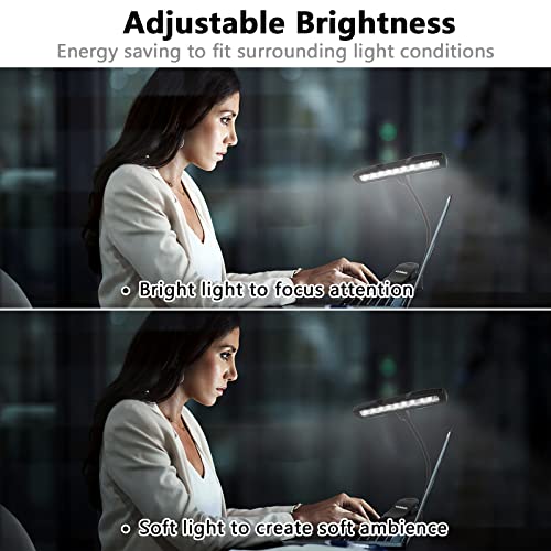 Vshinic Music Stand Light,Clip On Piano Lights 10 LED Orchestra Light,Fully Adjustable No Flicker for Piano,Book Reading, Mixing Table, DJ, Craft Work (Powered by AA Batteries, AC Adapter)
