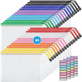 JARLINK A5 Mesh Zipper Pouches, 6x9inch Pencil Pouches for School, 30 Pack - size: A5-30pcs-Assorted