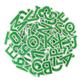 72 Pcs Iron On Letters & Numbers Patches for Tote Bags Hats Clothing Green - color: Green, size: Letters & Numbers
