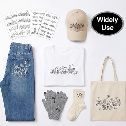 Water Soluble Embroidery Patterns, Stick and Stitch Embroidery Stickers