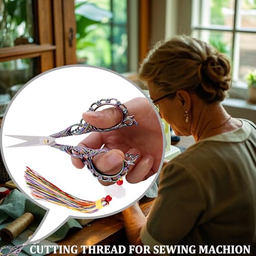Embroidery Scissors with Cover Stainless Steel，for Sewing Craft
